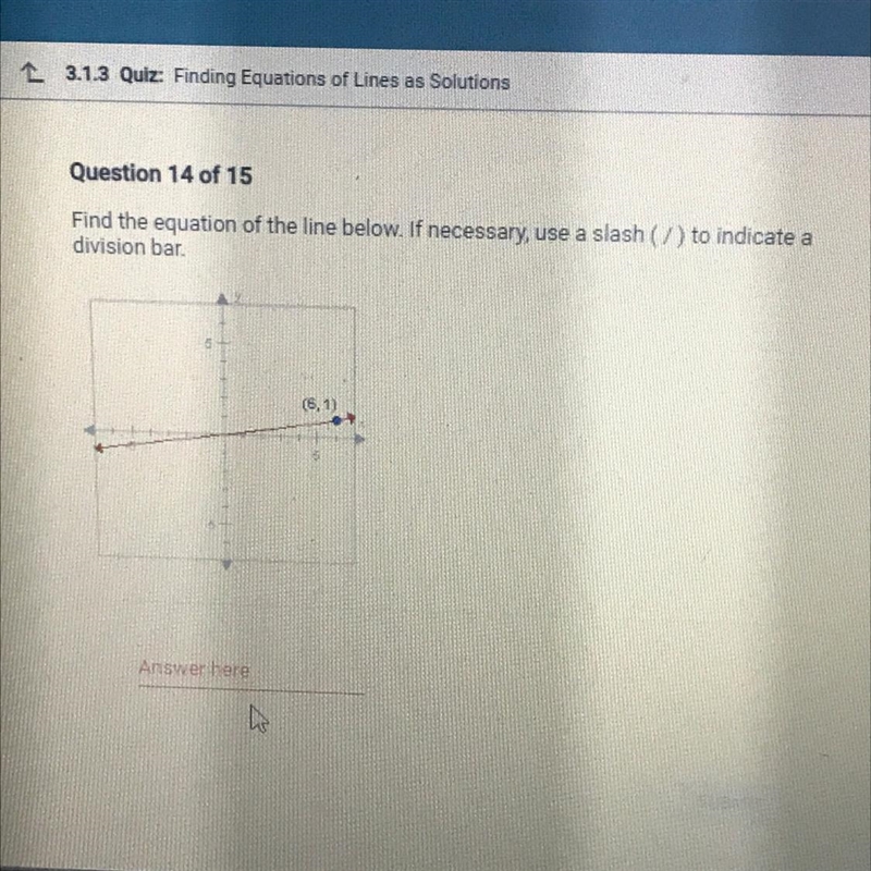 PLSS HELP MEE AND NO BOTS I WILL REPORT Find the equation of the line below. If necessary-example-1