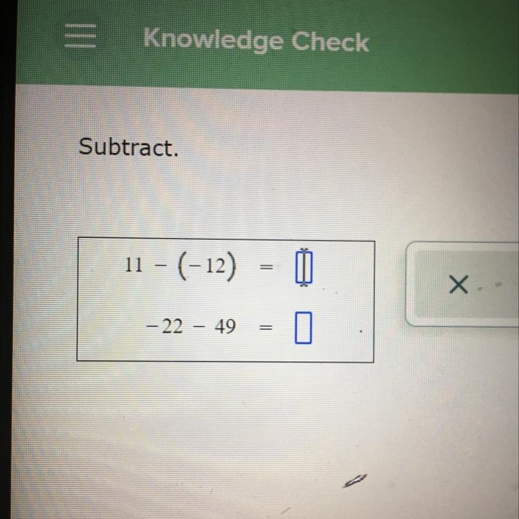 Subtract right answers please-example-1