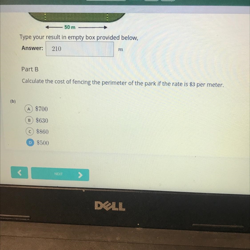 Help i don’t know what the answer is! Here are the options for Part B A.) $700 B.) $630 C-example-1