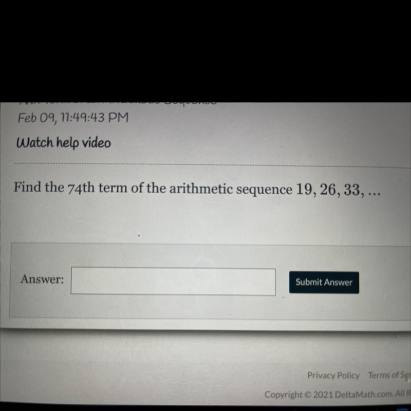 HELP ASAP 40 POINTS What is the equation for the nth term or the sequence And what-example-1