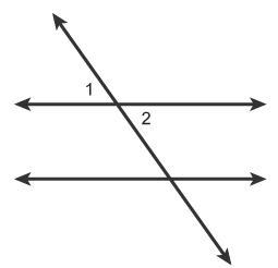 100 Ponits give away to answer the question. Which relationship describes angles 1 and-example-1