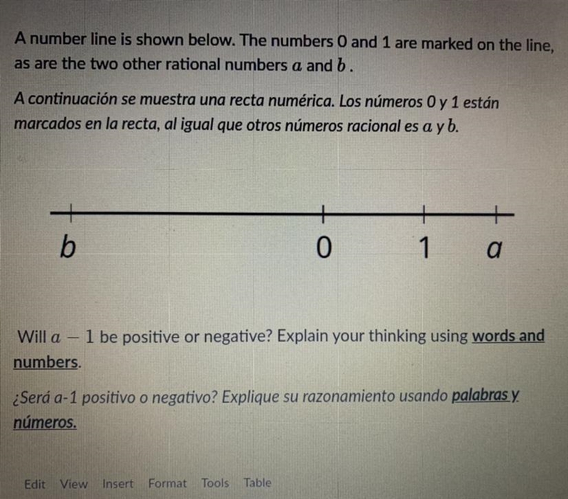 Please answer A number line is shown below. The numbers 0 and 1 are marked on the-example-1