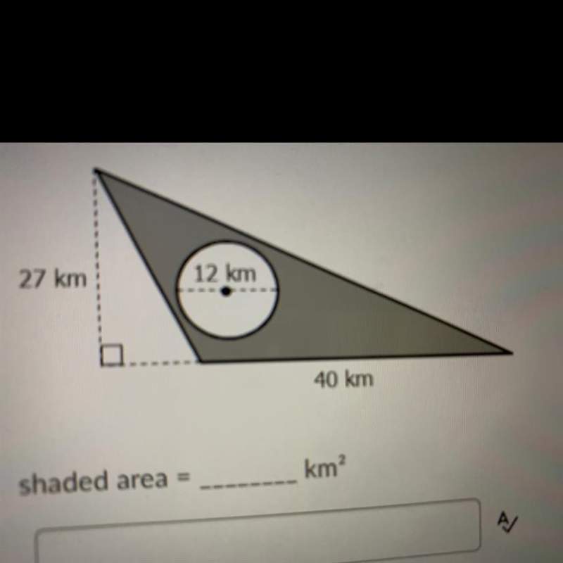 Find the area of the shaded region to the nearest tenth.-example-1