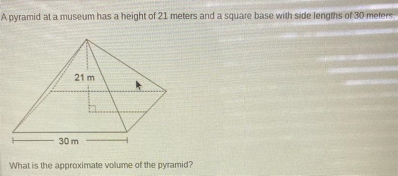 What is the approximate volume of the pyramid?-example-1