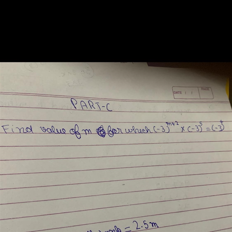 Find value of m for which (-3)* for which (-3ght X (-3) =(-35-example-1