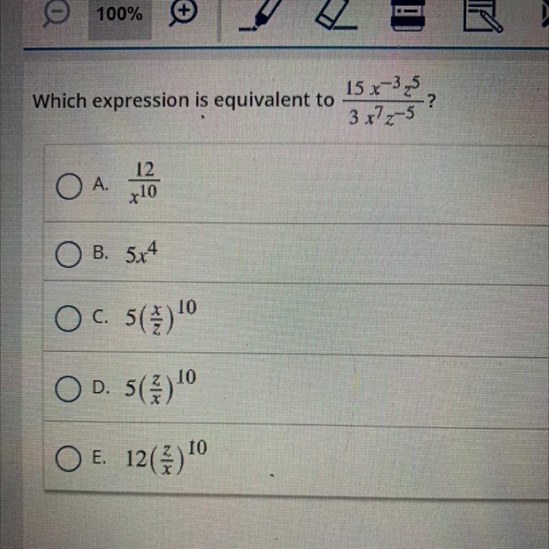 Which expression is equivalent to-example-1