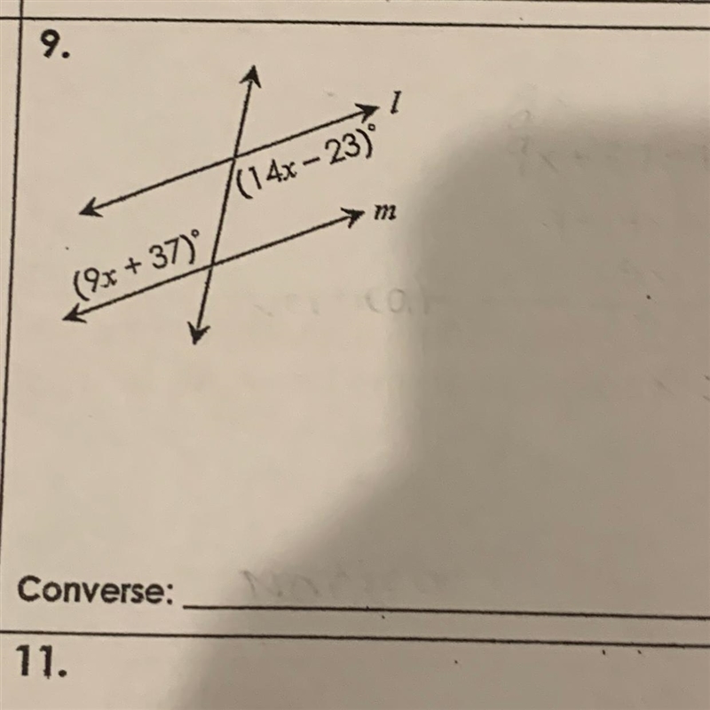 Find the value of x so that | || m. State the converse used-example-1