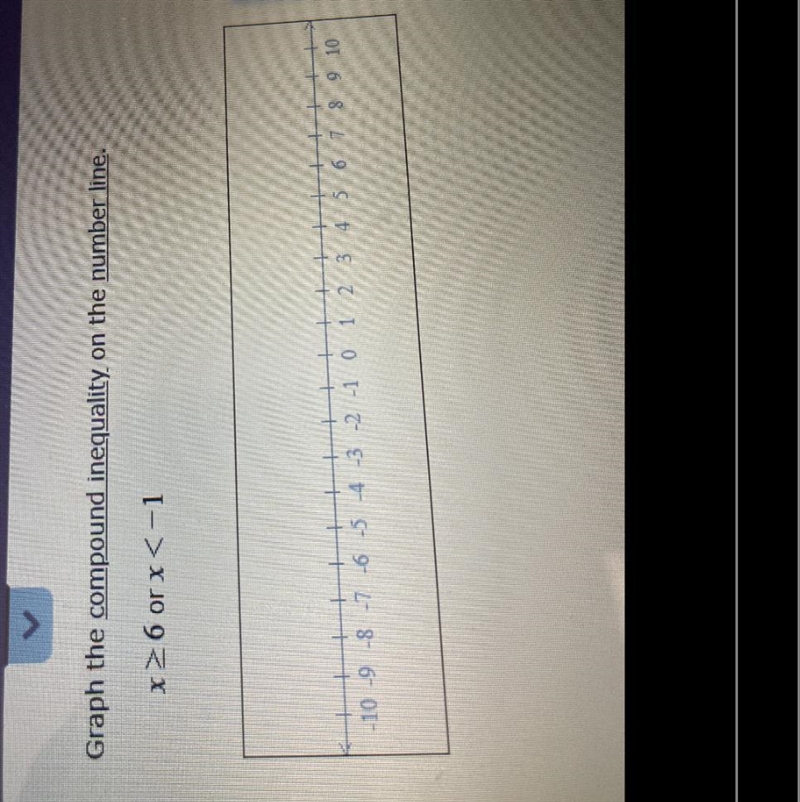 Graph the compound inequality on the number line.-example-1