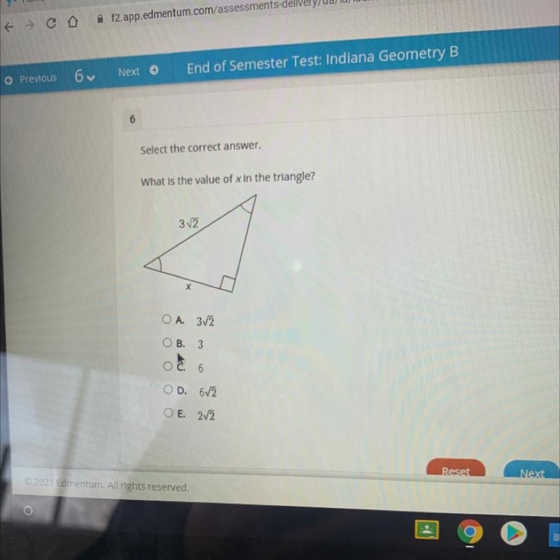 What is the value of x in the triangle?-example-1