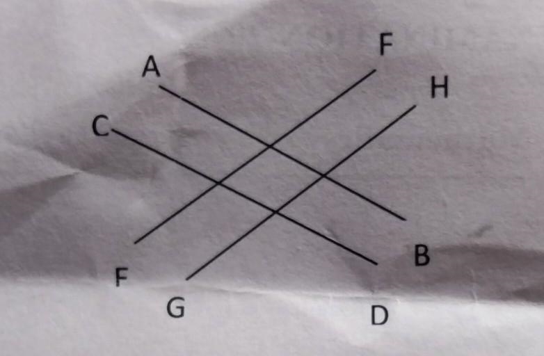 Look at the adjoining figure and write 2 pairs of intersecting lines.​-example-1