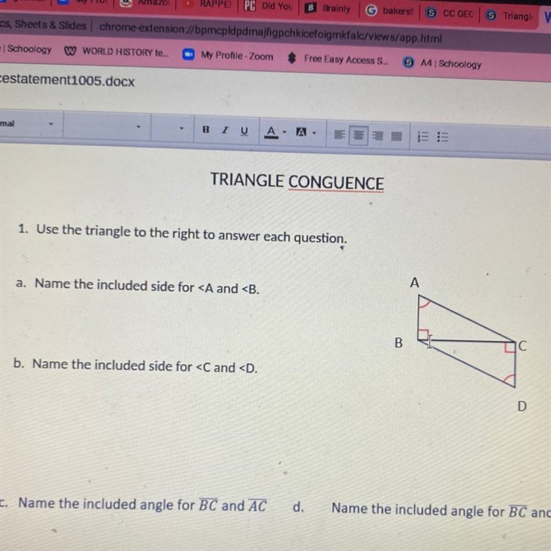 TRIANGLE CONGUENCE I need help on a and b please ASAP if u can am failing math please-example-1