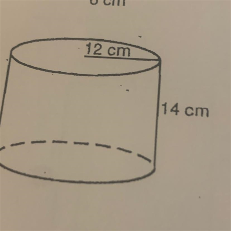 12 cm 14 cm 1 - Find volume-example-1