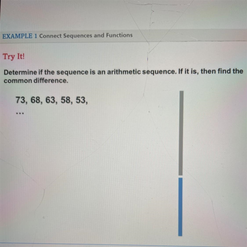 Determine if the sequence is an arithmetic sequence. If it is, then find the common-example-1