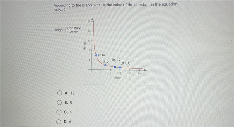 According to the graph, what is the value of the constant in the equation below? A-example-1