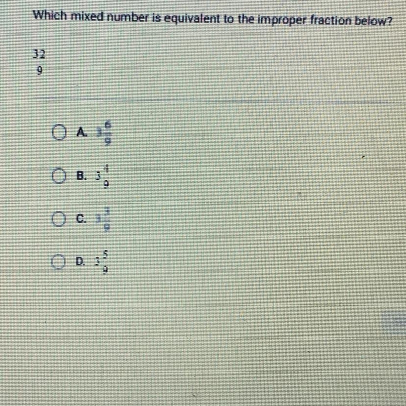 Which mixed number is equivalent to the improper fraction below?-example-1