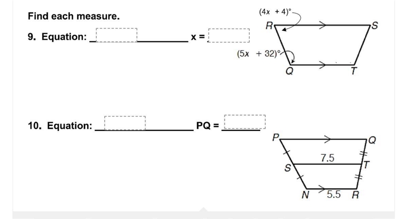 Find the measure for the equation and answer please help me I will drop 30 points-example-1