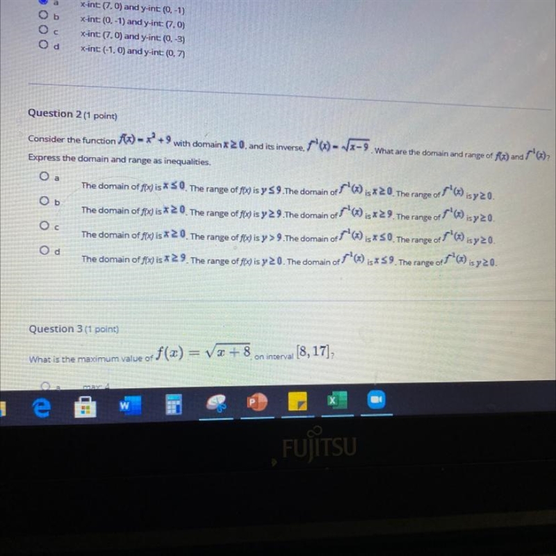 Please someone help me quick!!!! It's about Domain and range, Please! Anyone!-example-1