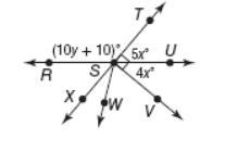 Please use the figure below to solve for both x and y . Show all Algebra steps in-example-1