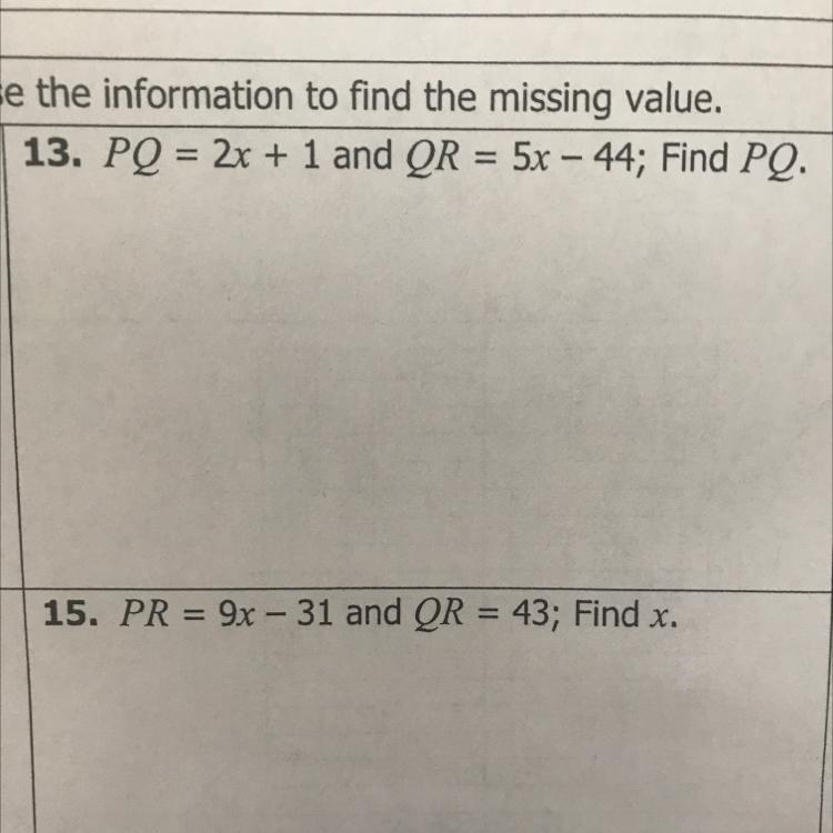 #13 suppose Q is the midpoint of PR-example-1