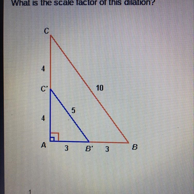 What is the scale factor of this dilation? A 1/5 B 1/2 C 1 D 2-example-1