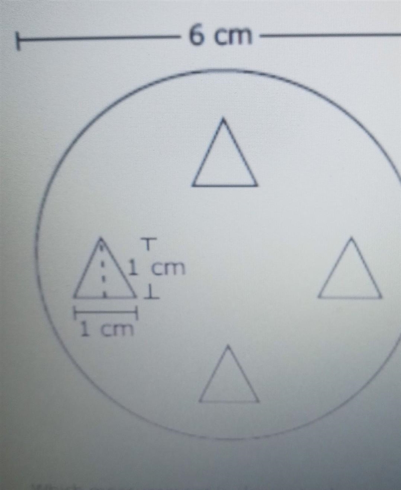 HELP One of the tokens for a board game is a circle containing 4 congruent triangles-example-1