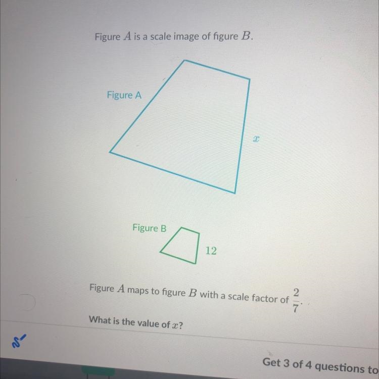 Skill Figure A is a scale image of figure B. Area Figure A Area probi Quiz Prace upo-example-1