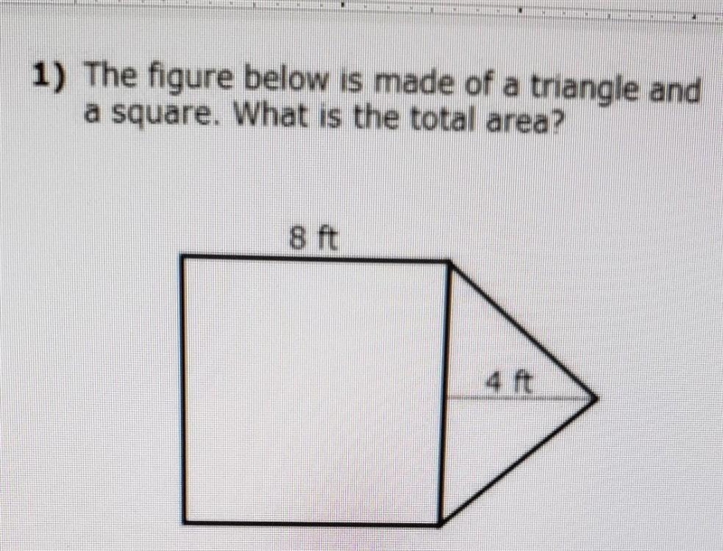 Answer choices:90ft square inches, 45ft square inches, 80ft square inches ​-example-1