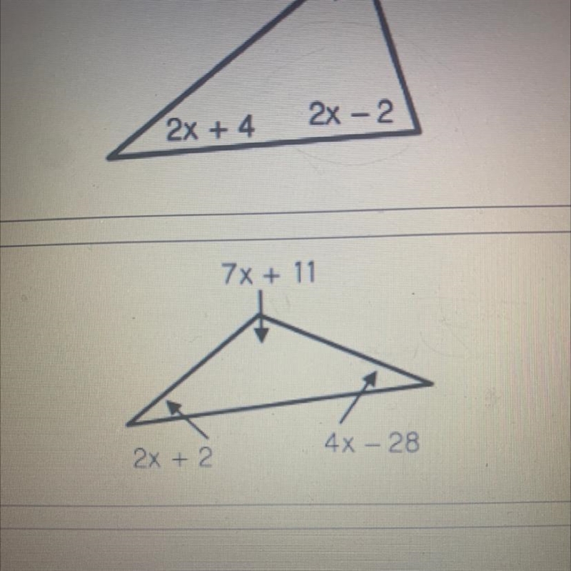 How do you find x on this triangle-example-1