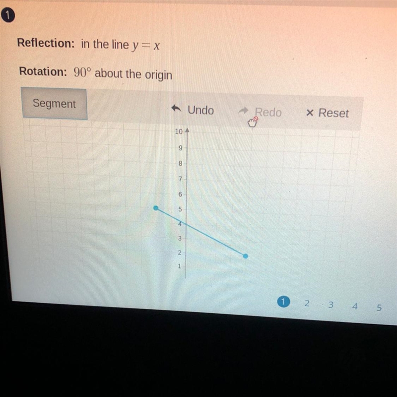 Graph AB with endpoints A(-2,5) and B( 4, 2) and its image after the composition.-example-1