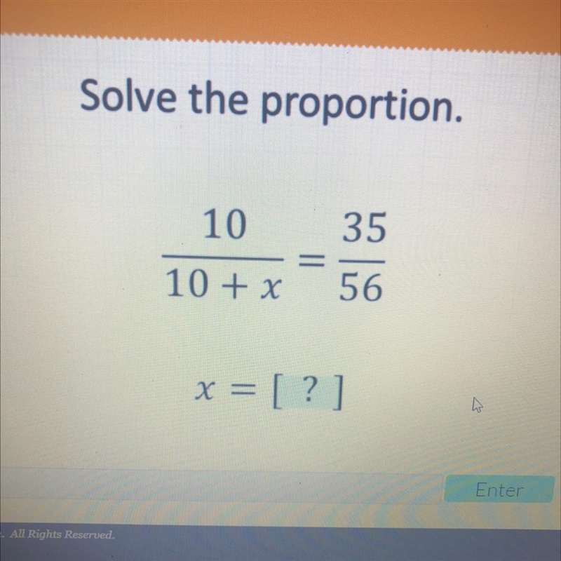 Solve the proportion. X= Please helpp-example-1