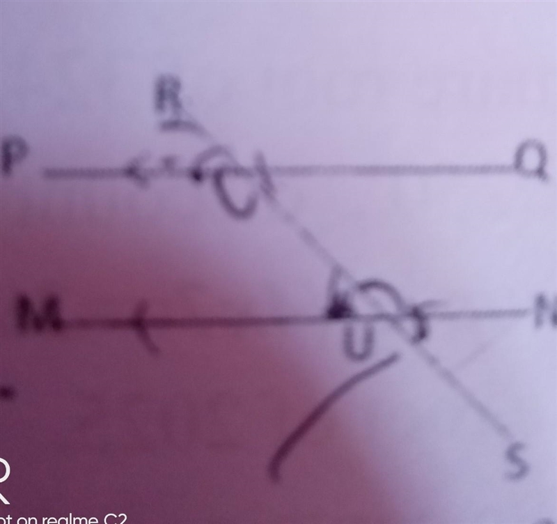 OI 00 R b) From the given figure: write the alternate angle of angle RUN P $ 2​-example-1