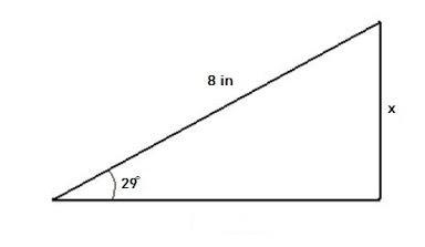 7. Set up the trig equation with the correct values plugged in that you would use-example-1