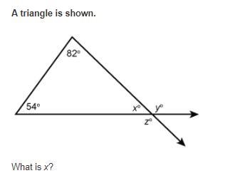 A triangle is shown. What is X?-example-1