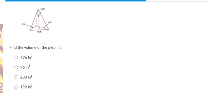 Find the volume of the pyramid.-example-1