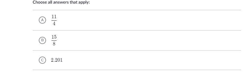 Which of the following numbers are less than 9/4-example-1