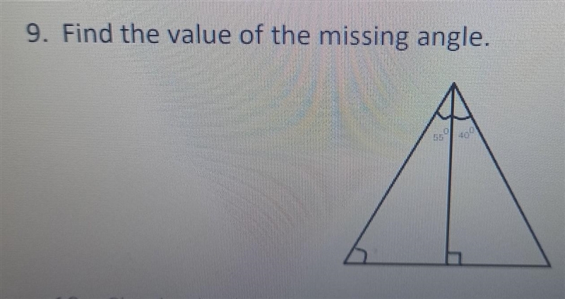 Find the value of the missing angle​-example-1