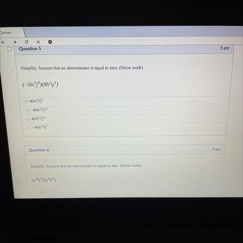 Simplify assume that no denominator is equal to zero!! please help!!-example-1