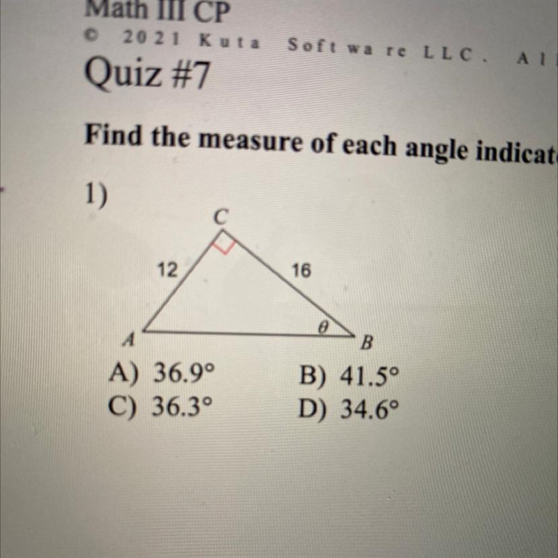 Find the measure of each angle indicated. round to the nearest tenth.-example-1