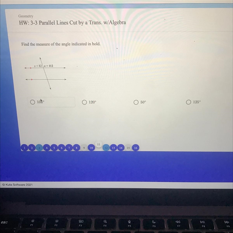 Ok I need help solving this... A. 105 B. 120 C. 50 D. 125-example-1