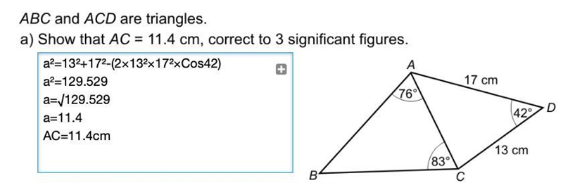 Pls help, I know the answer but what I wrote in the box isn't correct How do I show-example-1