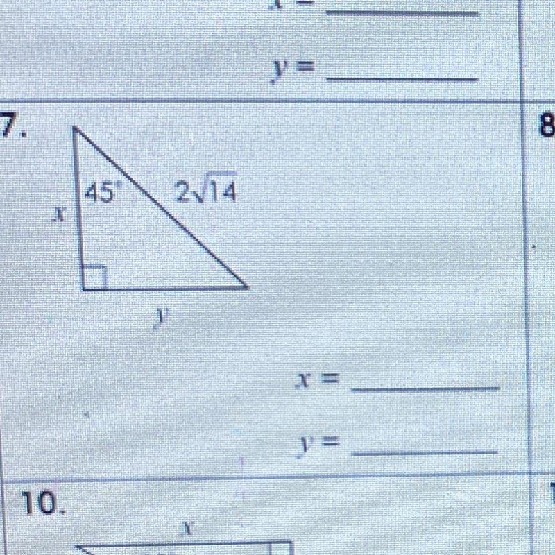 Find the value of each variable-example-1