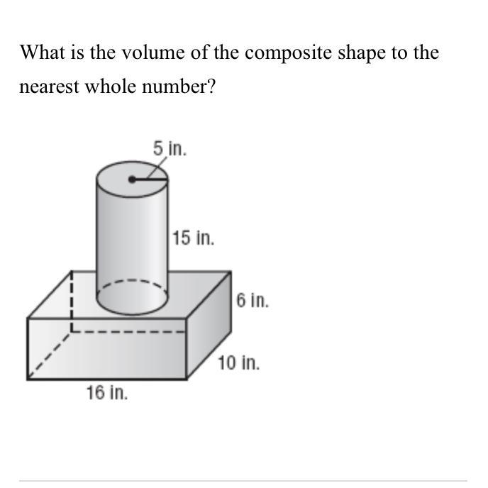 What is the volume of the composite shape to the nearest whole number? (Pls answer-example-1