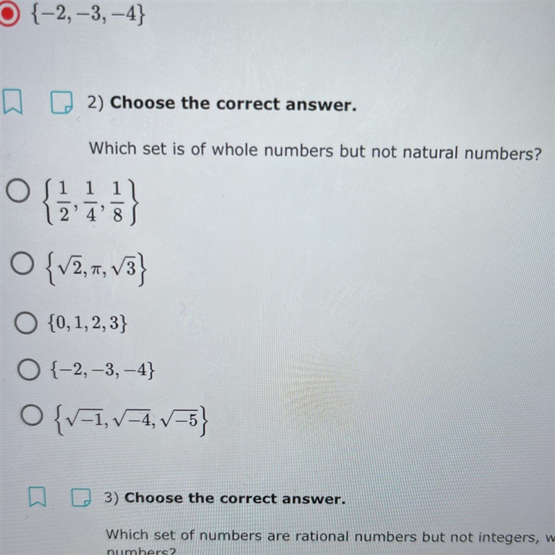 Which set of whole numbers but not natural numbers-example-1