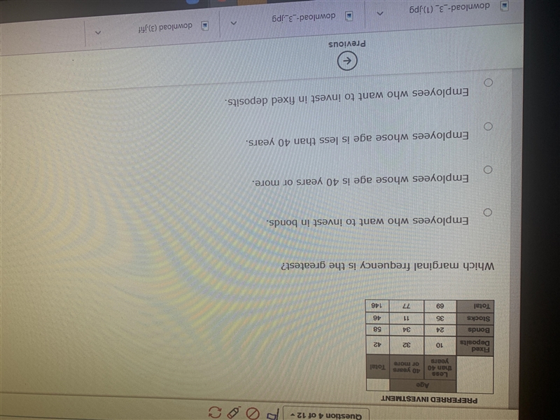 The table below shows the results of a survey conducted among the employees of a company-example-1