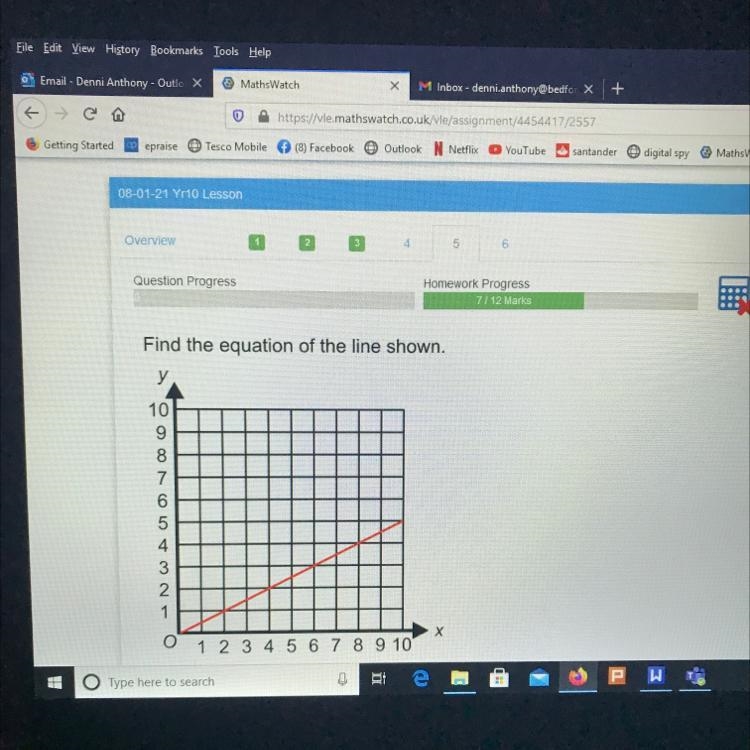 Find the equation of the line shown-example-1