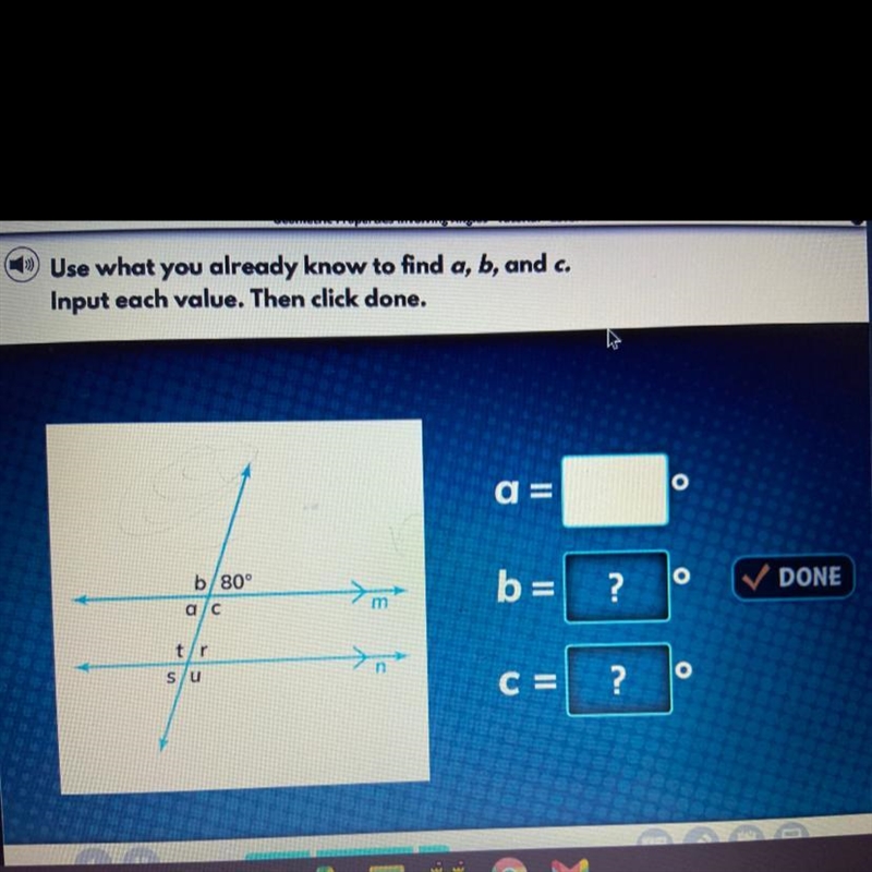 Use what you already know to find a,b and c. input each value NEED HELP-example-1