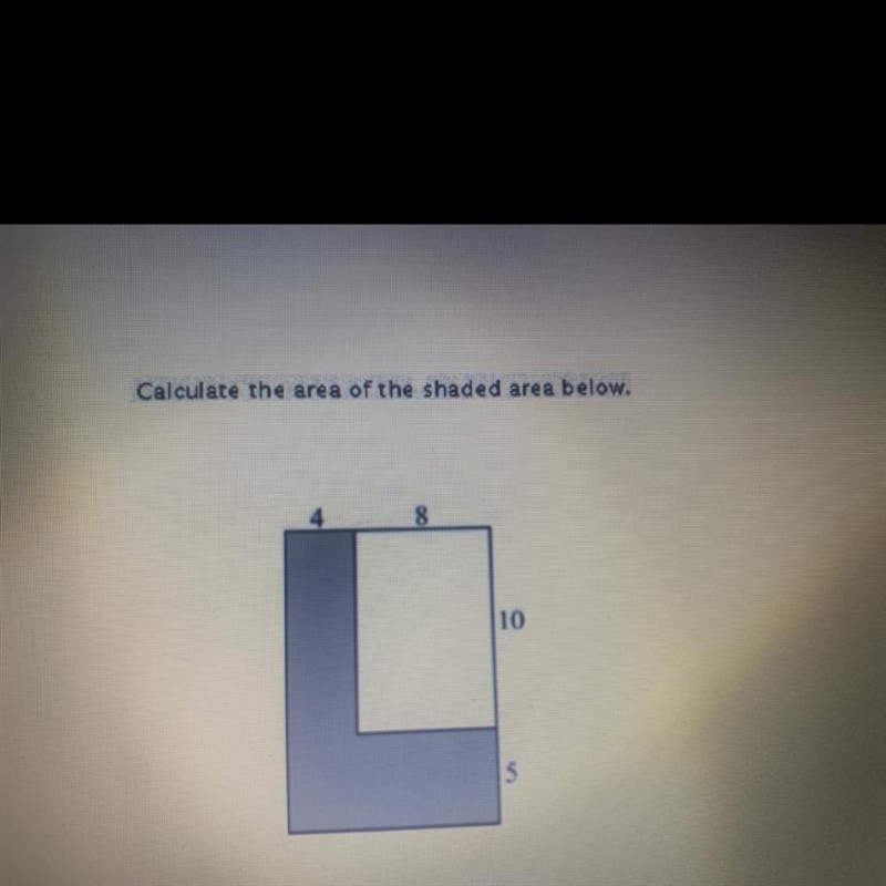 Calculate the area of the shaded area !! EZ FREE POINTS!!-example-1