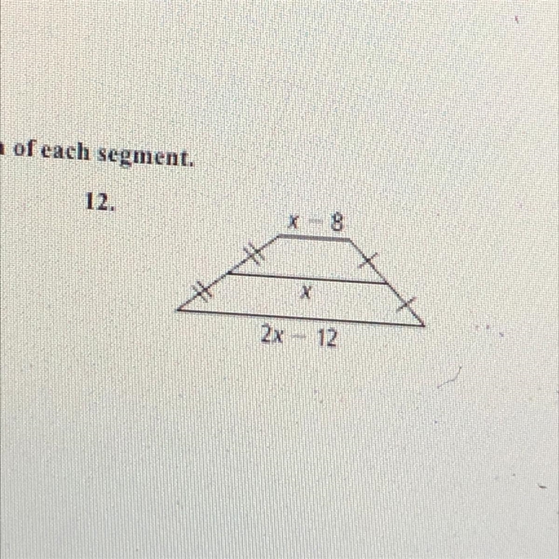 Find the values of the variables and the length of each segment.-example-1