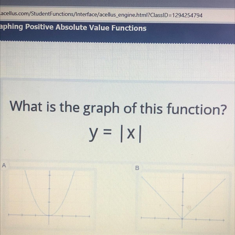 What is the graph of this function? y = |x|-example-1