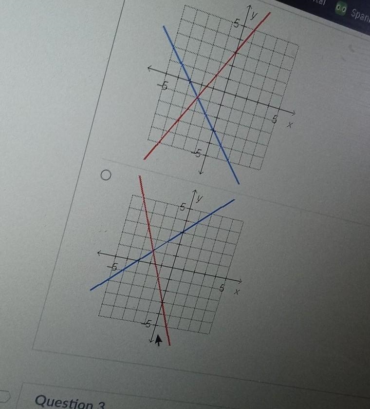 Which system of equations graphed below has a solution of (2,1)​-example-1